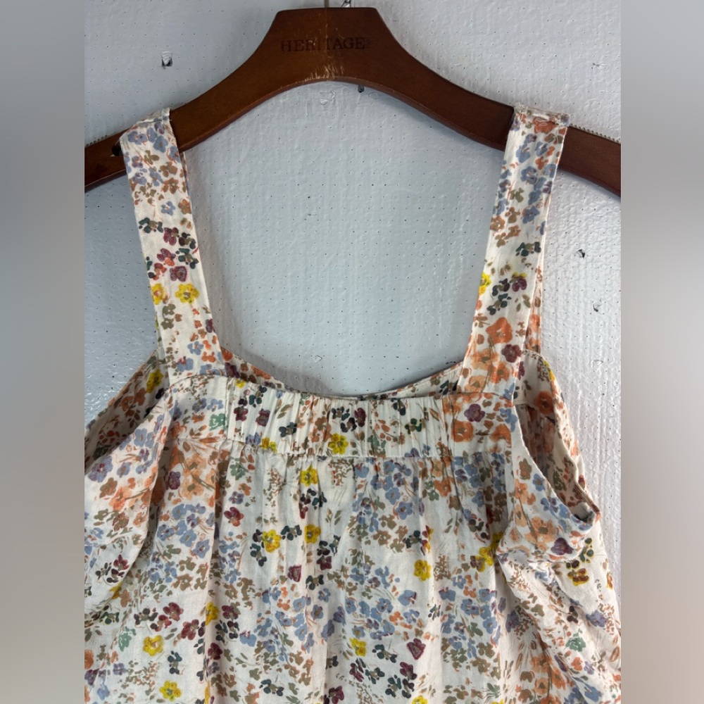 a.n.a M Babydoll Boho Flour Sack Floral Crop Top - Multicolor - Picture 4 of 7